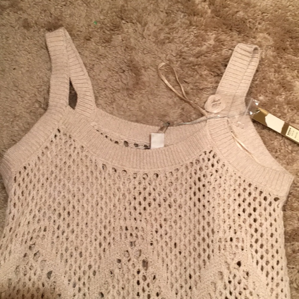 NWT Lauren Conrad crochet sweater tank top xs - Picture 3 of 9